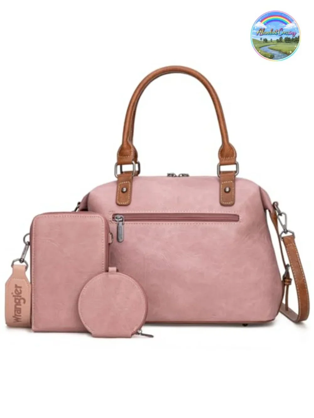 3-Piece Doctor Bag Set Faux Leather Satchel with Cell Phone Bag